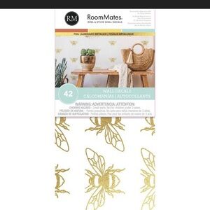 New BEE Wall Decals - Gold Foil